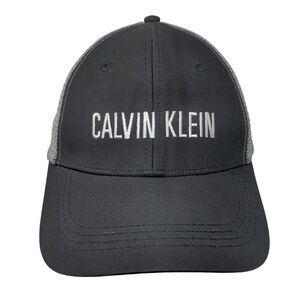 Calvin Klein Snapback Mesh Back Trucker Hat Black One Size Colorblock